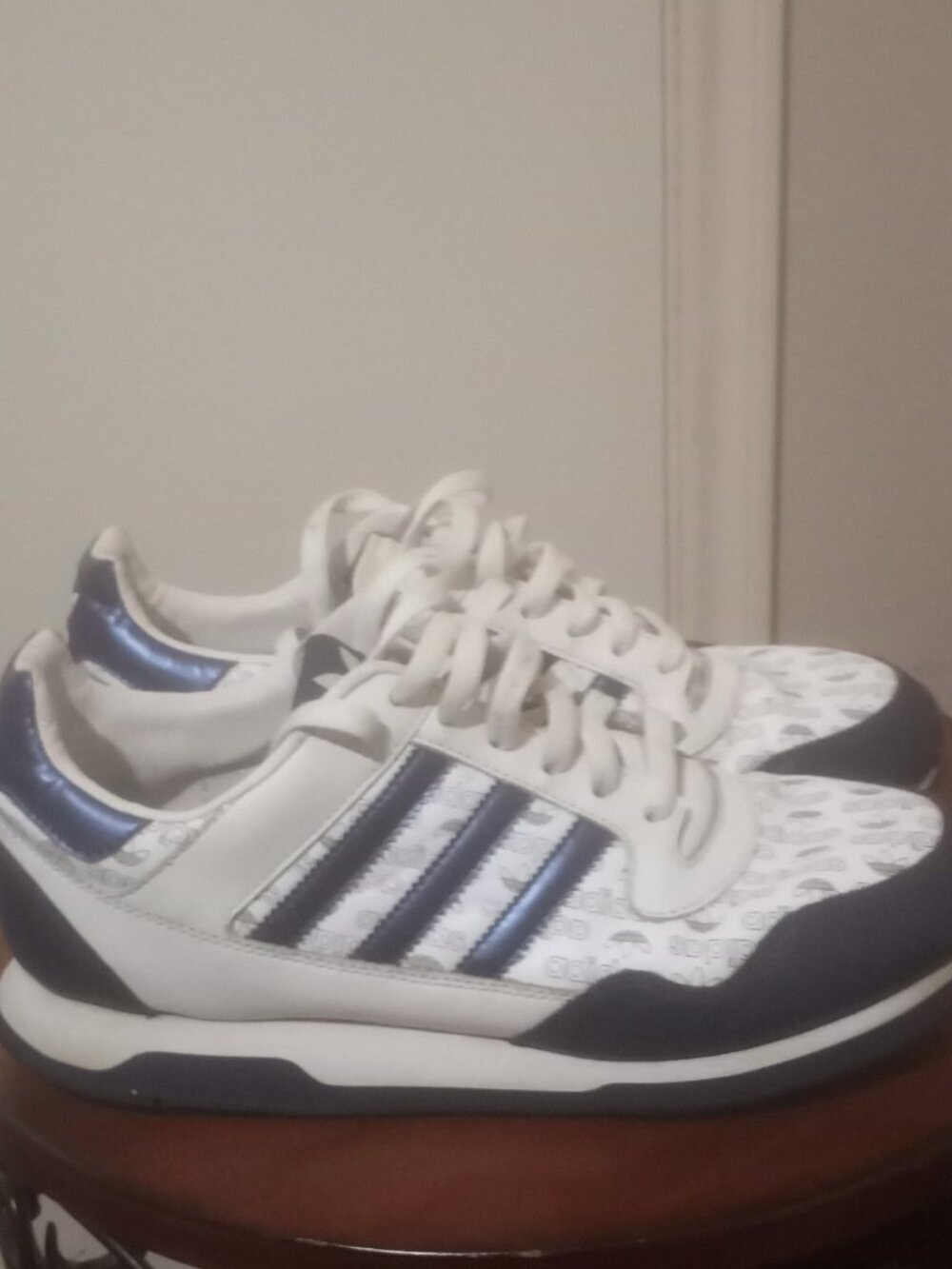 RARE Sz 8 - Adidas ZXZ LEA MNG Trefoil Spell-Out Men's Shoes 548074 2004